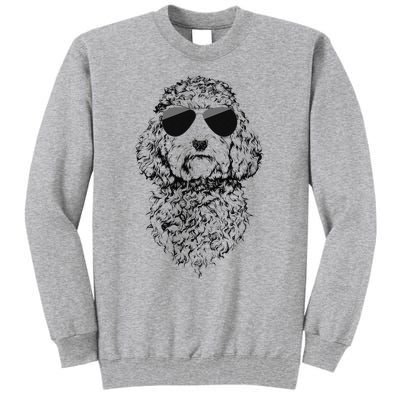 Cockapoo Doodle Dog with Sunglasses Tall Sweatshirt