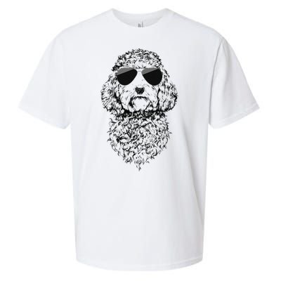 Cockapoo Doodle Dog with Sunglasses Sueded Cloud Jersey T-Shirt