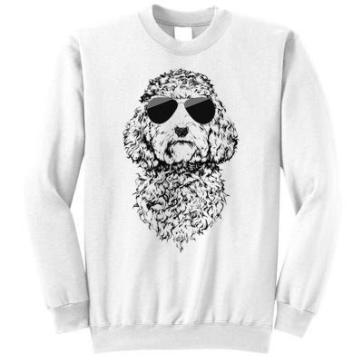 Cockapoo Doodle Dog with Sunglasses Sweatshirt