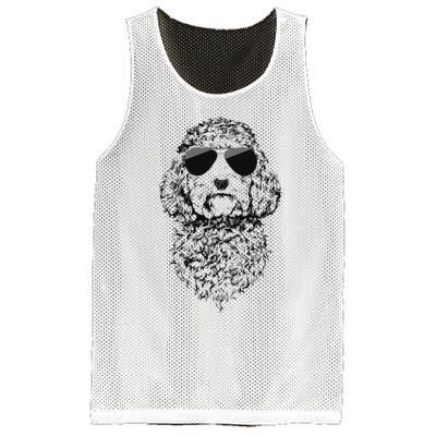 Cockapoo Doodle Dog with Sunglasses Mesh Reversible Basketball Jersey Tank