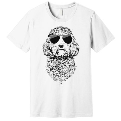 Cockapoo Doodle Dog with Sunglasses Premium T-Shirt