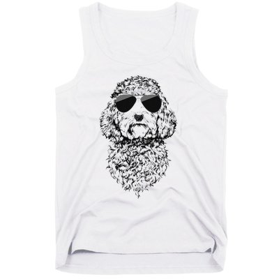 Cockapoo Doodle Dog with Sunglasses Tank Top