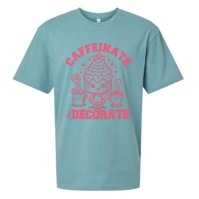 Caffeinate Decorate Design Sueded Cloud Jersey T-Shirt