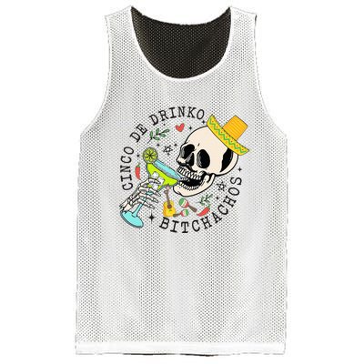 Cinco De Drinko Bitchachos Funny Cinco De Mayo Drinking Mesh Reversible Basketball Jersey Tank