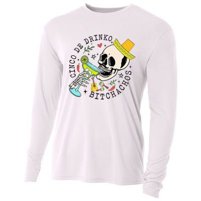 Cinco De Drinko Bitchachos Funny Cinco De Mayo Drinking Cooling Performance Long Sleeve Crew