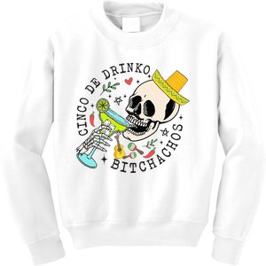 Cinco De Drinko Bitchachos Funny Cinco De Mayo Drinking Kids Sweatshirt