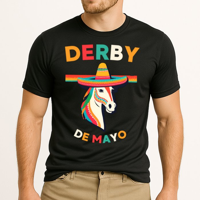 Cinco De Derby Funny Horse Racing Cooling Performance Crew T-Shirt