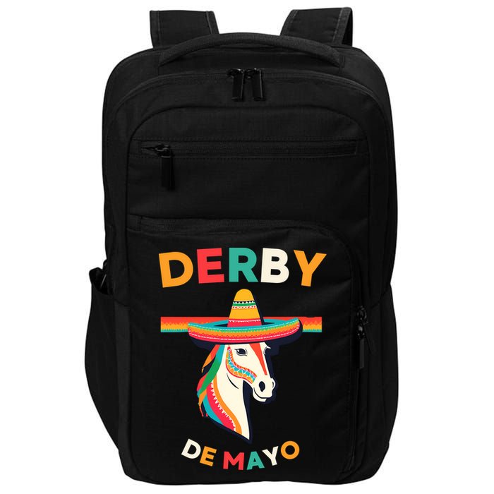 Cinco De Derby Funny Horse Racing Impact Tech Backpack