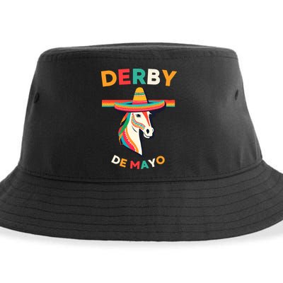 Cinco De Derby Funny Horse Racing Sustainable Bucket Hat