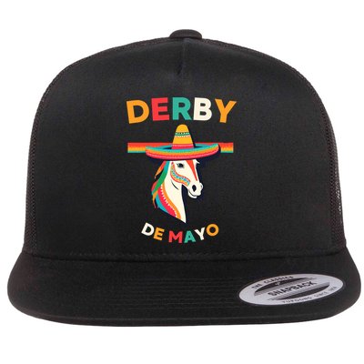 Cinco De Derby Funny Horse Racing Flat Bill Trucker Hat