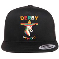 Cinco De Derby Funny Horse Racing Flat Bill Trucker Hat