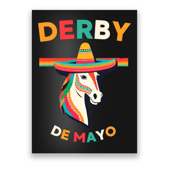 Cinco De Derby Funny Horse Racing Poster