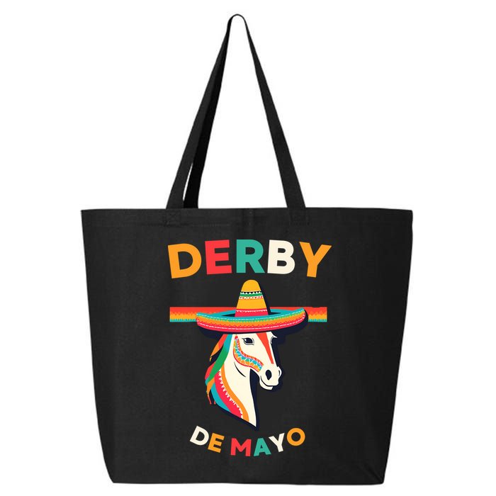 Cinco De Derby Funny Horse Racing 25L Jumbo Tote