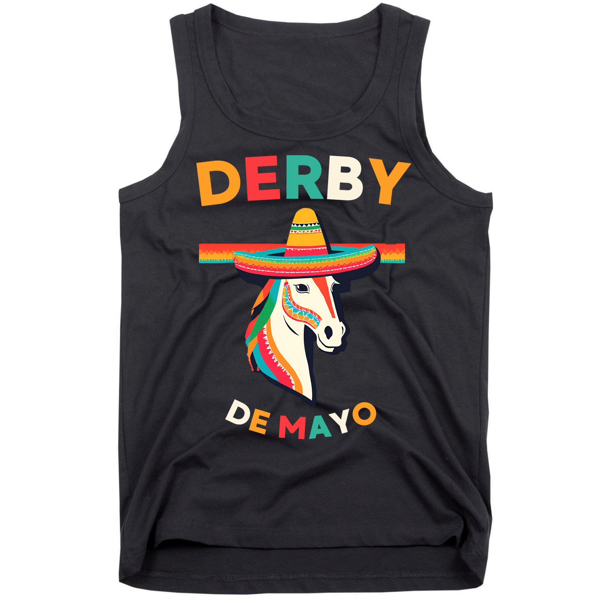 Cinco De Derby Funny Horse Racing Tank Top