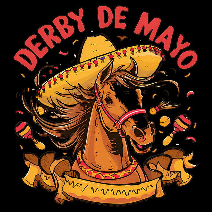Cinco De Derby Funny Horse Racing Sustainable Bucket Hat