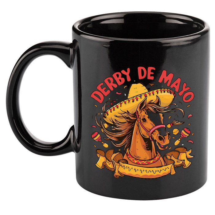Cinco De Derby Funny Horse Racing 11oz C Handle Ceramic Mug