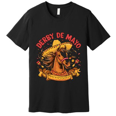 Cinco De Derby Funny Horse Racing Premium T-Shirt