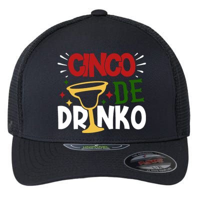 Cinco De Drinko Mexico Celebration Flexfit Unipanel Trucker Cap