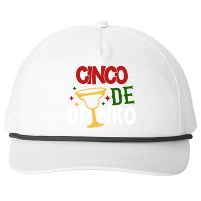 Cinco De Drinko Mexico Celebration Snapback Five-Panel Rope Hat