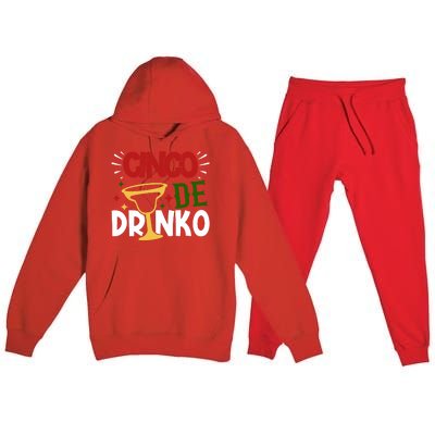 Cinco De Drinko Mexico Celebration Premium Hooded Sweatsuit Set