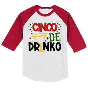 Cinco De Drinko Mexico Celebration Kids Colorblock Raglan Jersey