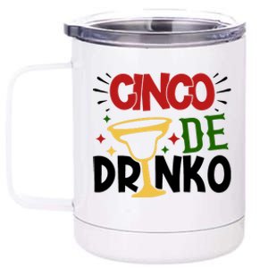 Cinco De Drinko Mexico Celebration 12 oz Stainless Steel Tumbler Cup