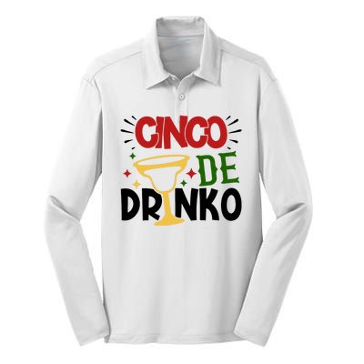 Cinco De Drinko Mexico Celebration Silk Touch Performance Long Sleeve Polo