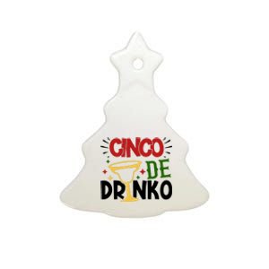 Cinco De Drinko Mexico Celebration Ceramic Tree Ornament