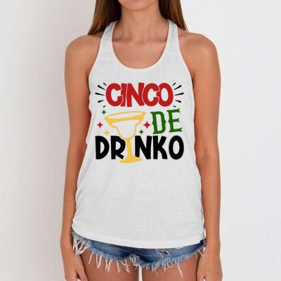 Cinco De Drinko Mexico Celebration Women's Knotted Racerback Tank