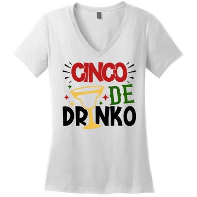 Cinco De Drinko Mexico Celebration Women's V-Neck T-Shirt