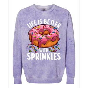 Cool Donut Design For Doughnut Donut Lover Colorblast Crewneck Sweatshirt