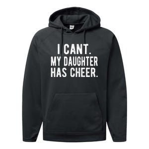 Cheer Dad Daughter Cheerleading FatherS Day Cheerleader Performance Fleece Hoodie