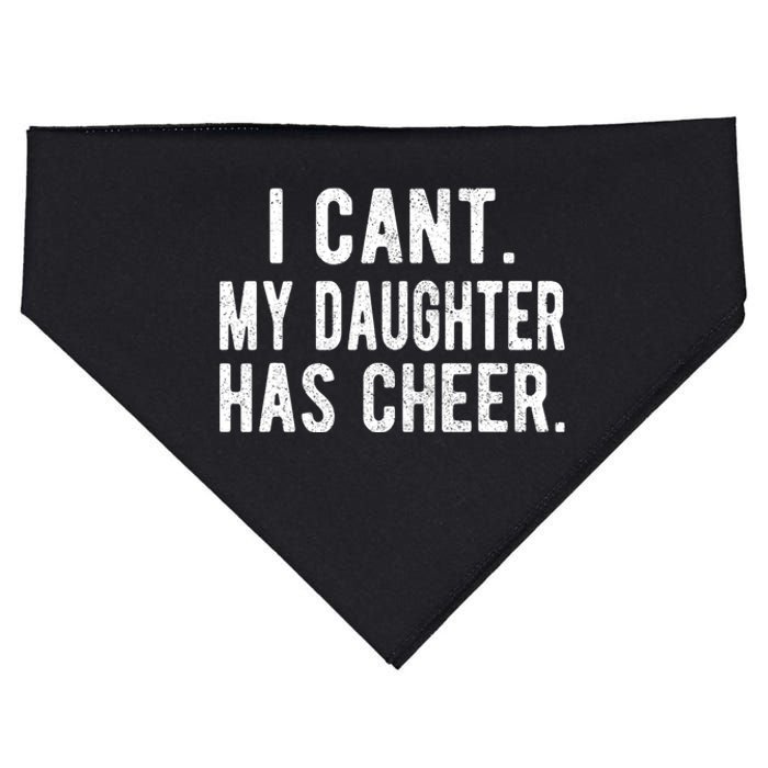 Cheer Dad Daughter Cheerleading FatherS Day Cheerleader USA-Made Doggie Bandana