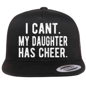 Cheer Dad Daughter Cheerleading FatherS Day Cheerleader Flat Bill Trucker Hat