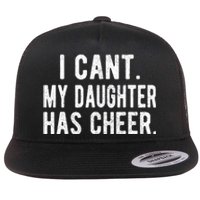 Cheer Dad Daughter Cheerleading FatherS Day Cheerleader Flat Bill Trucker Hat