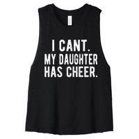 Cheer Dad Daughter Cheerleading FatherS Day Cheerleader Women's Racerback Cropped Tank