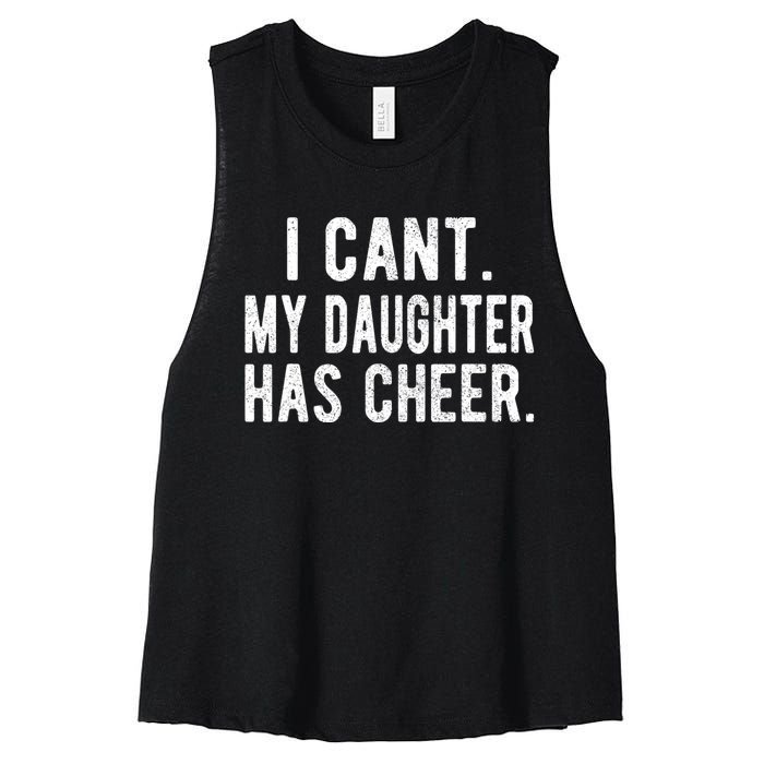 Cheer Dad Daughter Cheerleading FatherS Day Cheerleader Women's Racerback Cropped Tank