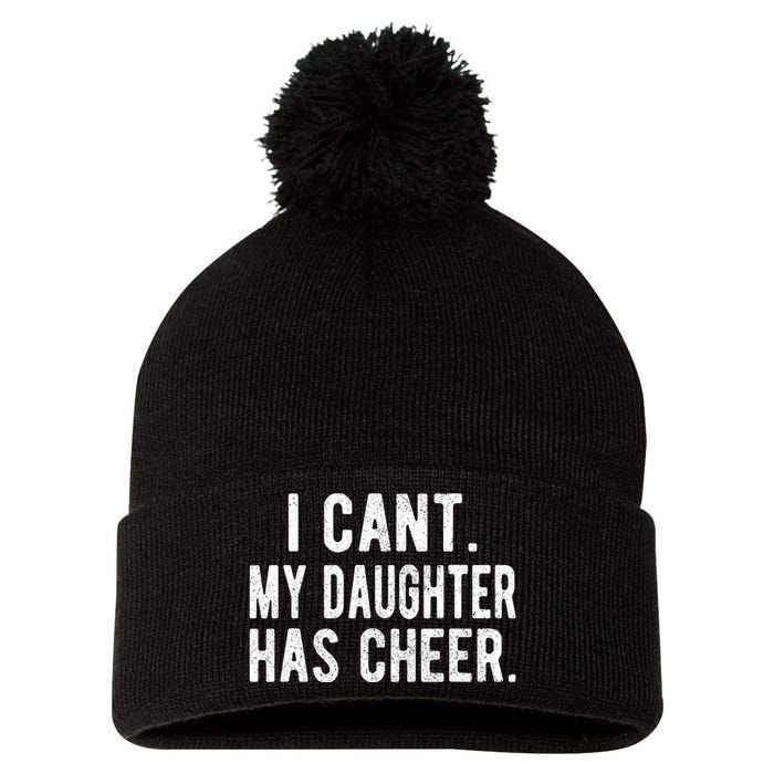 Cheer Dad Daughter Cheerleading FatherS Day Cheerleader Pom Pom 12in Knit Beanie