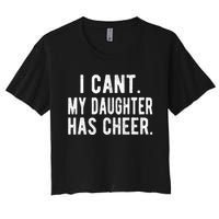 Cheer Dad Daughter Cheerleading FatherS Day Cheerleader Women's Crop Top Tee