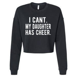 Cheer Dad Daughter Cheerleading FatherS Day Cheerleader Cropped Pullover Crew