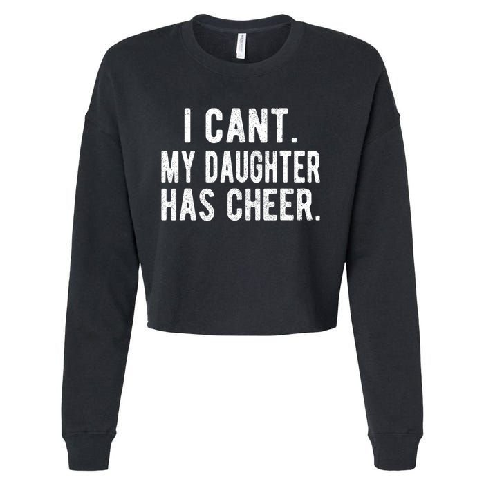 Cheer Dad Daughter Cheerleading FatherS Day Cheerleader Cropped Pullover Crew