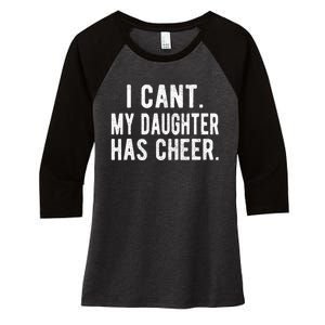 Cheer Dad Daughter Cheerleading FatherS Day Cheerleader Women's Tri-Blend 3/4-Sleeve Raglan Shirt