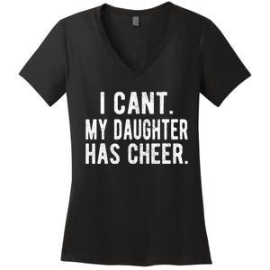 Cheer Dad Daughter Cheerleading FatherS Day Cheerleader Women's V-Neck T-Shirt