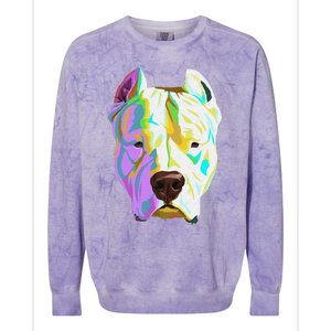 Colourful Dog Dogo Argentino Pullover Hoodie Colorblast Crewneck Sweatshirt