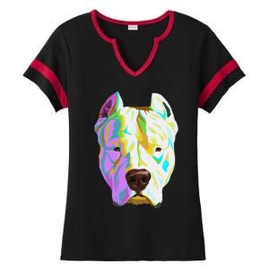 Colourful Dog Dogo Argentino Pullover Hoodie Ladies Halftime Notch Neck Tee