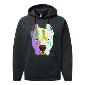 Colourful Dog Dogo Argentino Pullover Hoodie Performance Fleece Hoodie