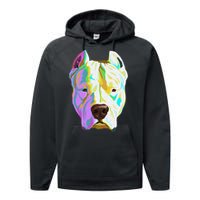 Colourful Dog Dogo Argentino Pullover Hoodie Performance Fleece Hoodie