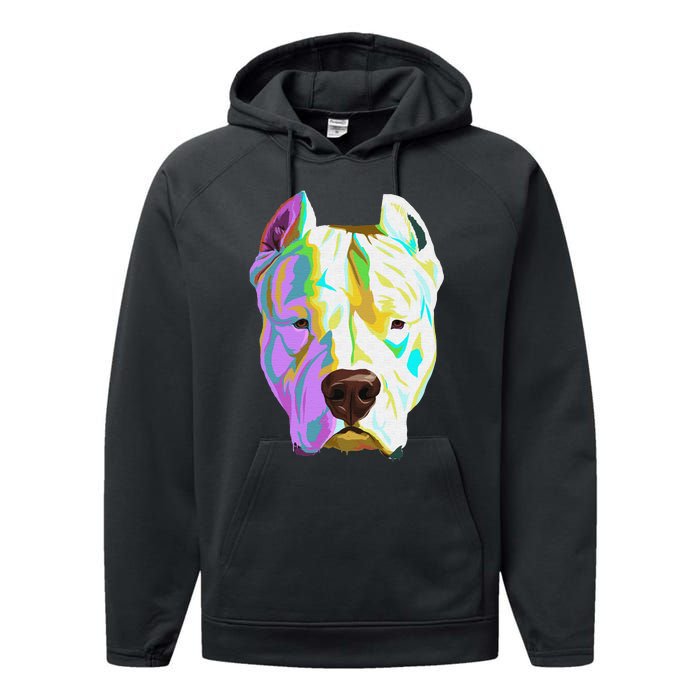 Colourful Dog Dogo Argentino Pullover Hoodie Performance Fleece Hoodie