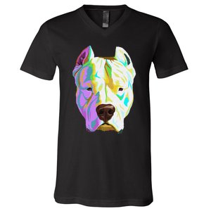 Colourful Dog Dogo Argentino Pullover Hoodie V-Neck T-Shirt