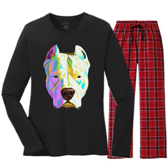 Colourful Dog Dogo Argentino Pullover Hoodie Women's Long Sleeve Flannel Pajama Set 